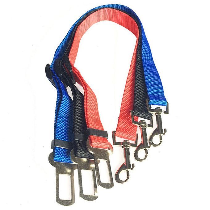 Adjustable Dog Pet Car Travel Vehicle Seat Safety Belt Clip Harness Leash Black