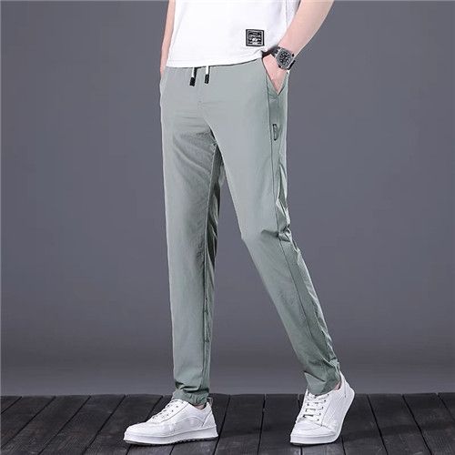 Men's Loose Breathable Straight Leg Casual Pants Quick Dry Stretch Sweatpants