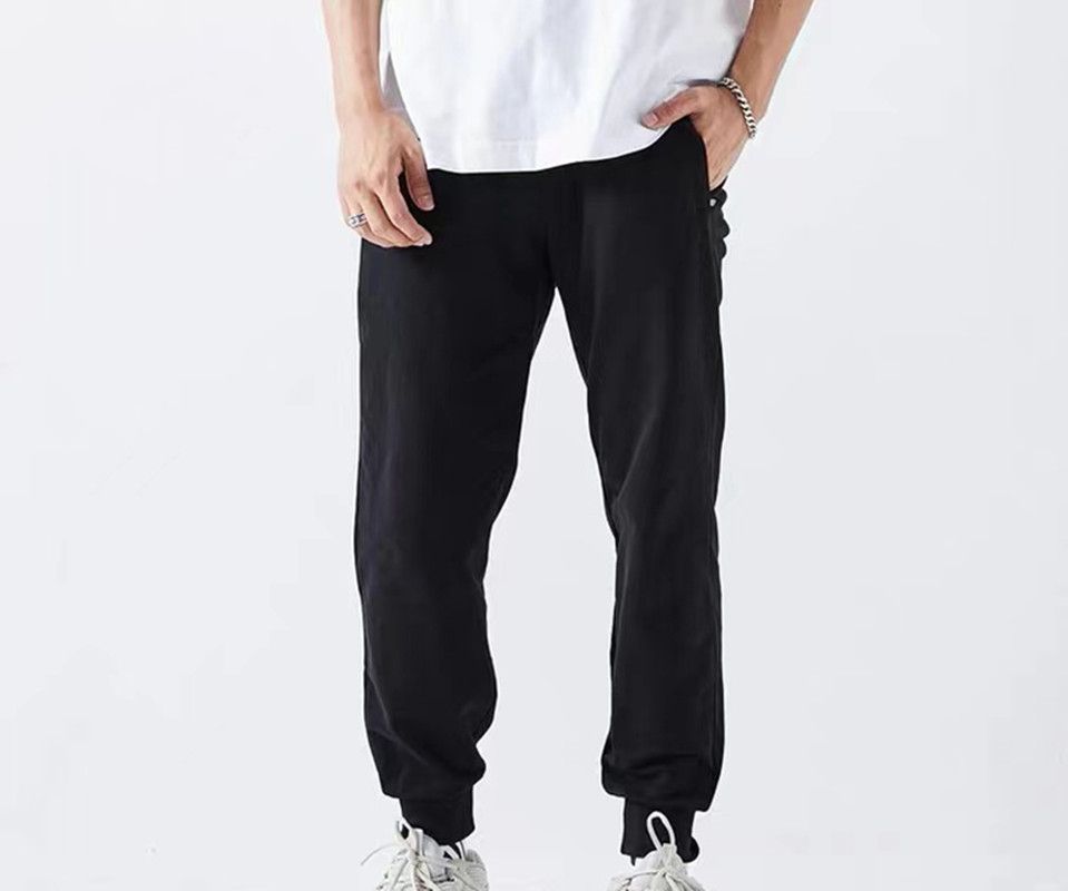 Mens Trousers Casual Trendy Sport Pants Combat Jogger Chinos   - Black