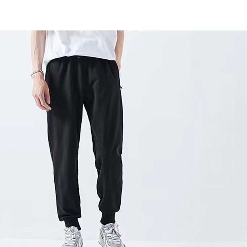 Mens Trousers Casual Trendy Sport Pants Combat Jogger Chinos   - Black