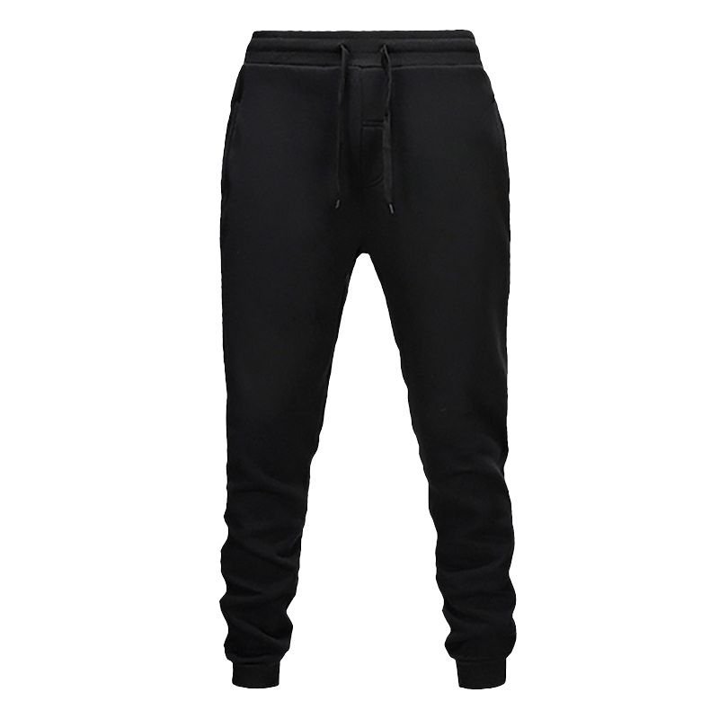 Mens Trousers Casual Trendy Sport Pants Combat Jogger Chinos   - Black