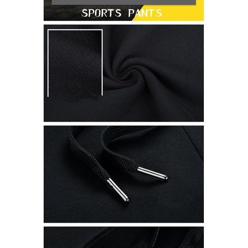 Mens Trousers Casual Trendy Sport Pants Combat Jogger Chinos   - Black