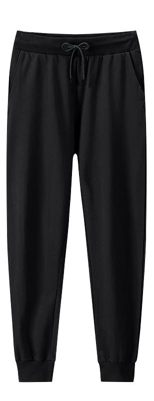 Mens Trousers Casual Trendy Sport Pants Combat Jogger Chinos   - Black