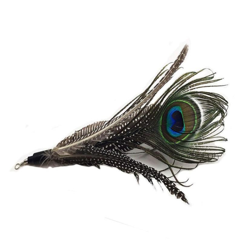 6Pcs Pet Cat Kitten Teaser Feather Bell Mouse Replacement-