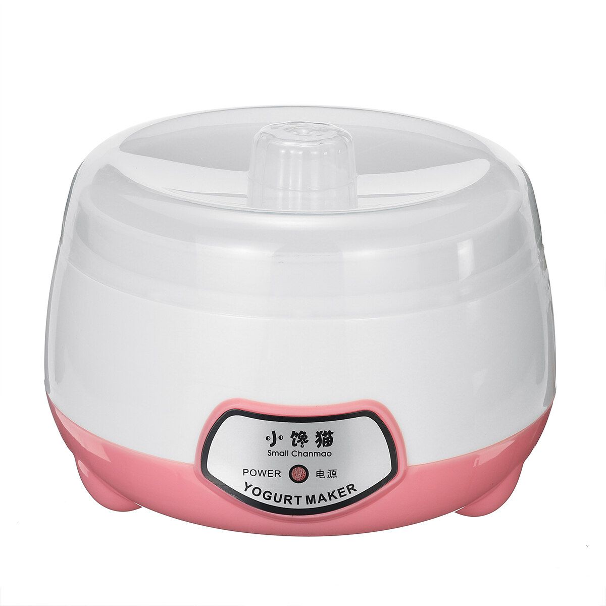 8W 1.0L Yogurt Machine Maker Household Fully Automatic Stainless Steel Small Yogurt Machine Kitchen Tools Stainless Steel Inner /Plastic Inner Pink (Plastic Inner)