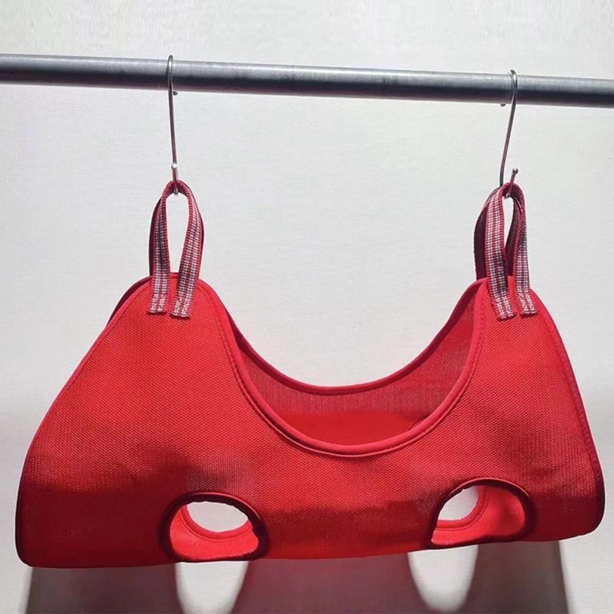 Pet Dog Grooming Hammocks Helper Restraint Bathing Bag-Red S