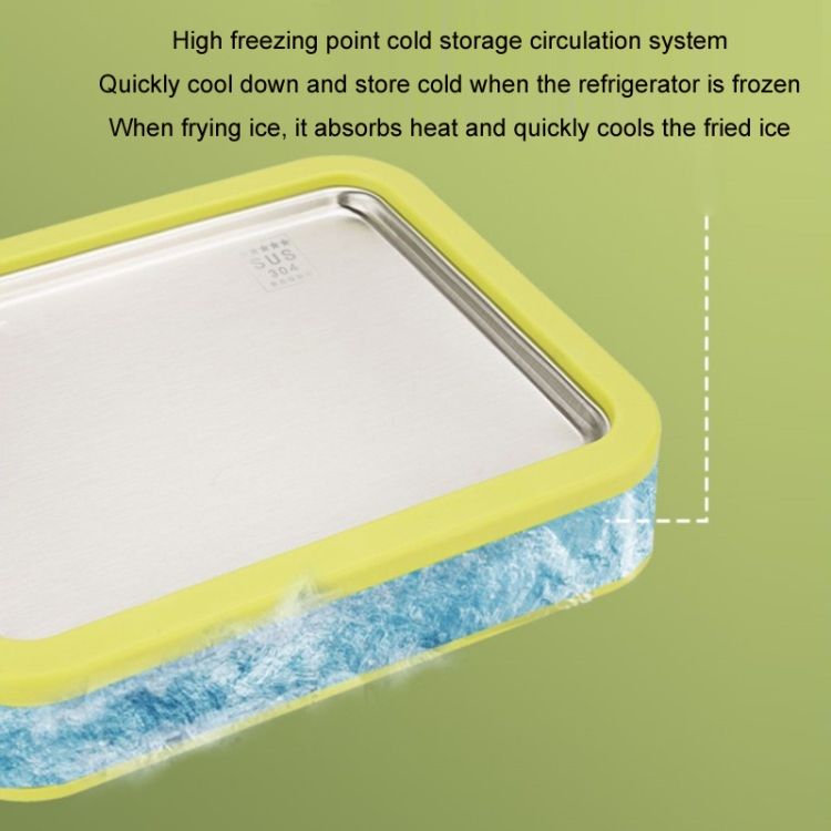 Fried Yogurt Hine Stainless Steel Green 26x21cm