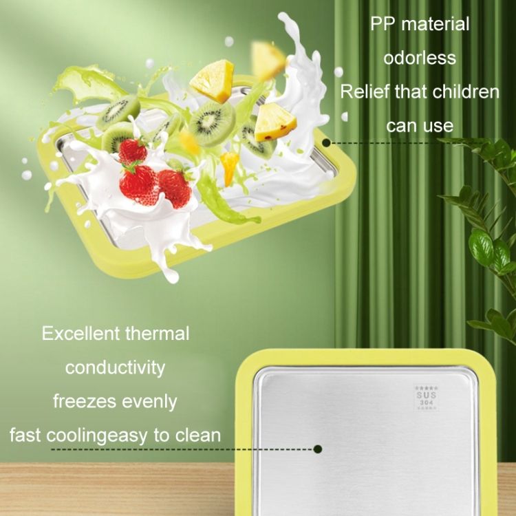 Fried Yogurt Hine Stainless Steel Green 26x21cm