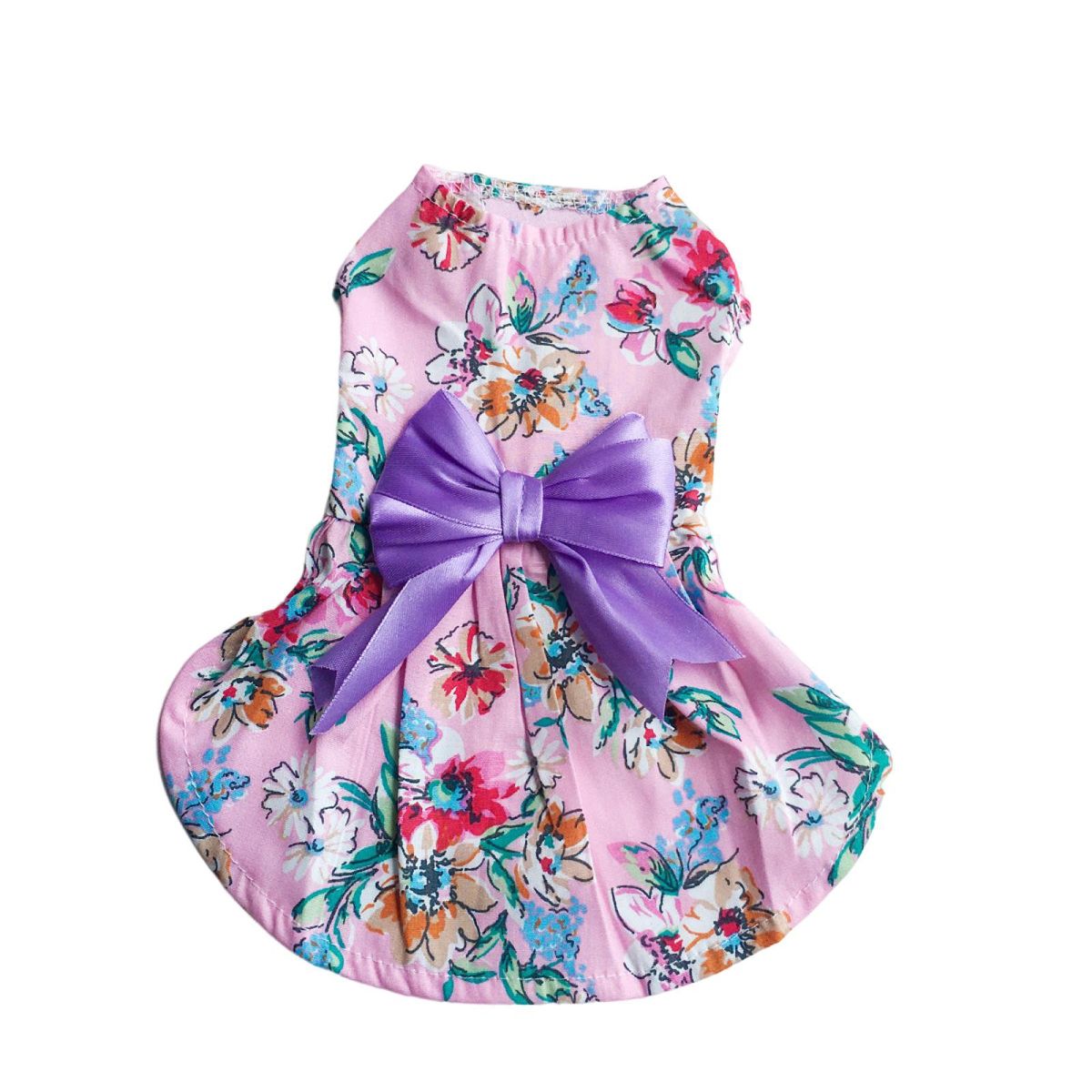 Cat Skirt Puppy Dog Skirt Pet Flower Dress Pink