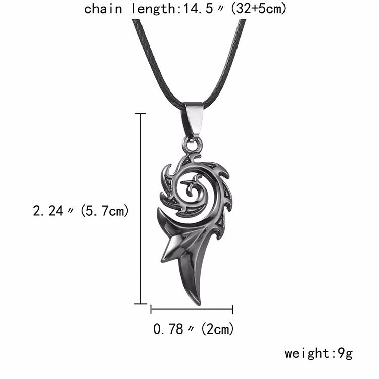 Hip-hop Titanium  Black Fire Dragon Pendant Necklace