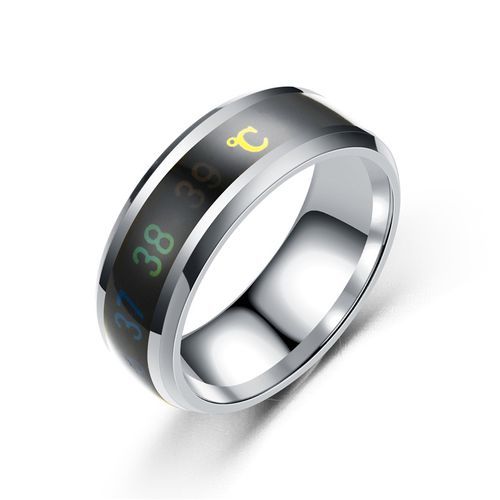 Temperature Ring Fashion Smart Stainless Steel Classic Wedding Couple Modern