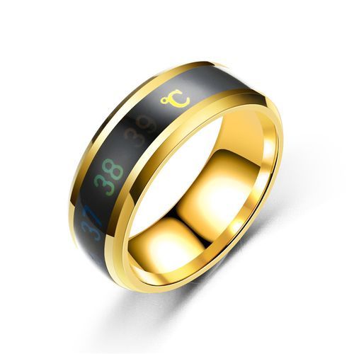 Temperature Ring Fashion Smart Stainless Steel Classic Wedding Couple Modern