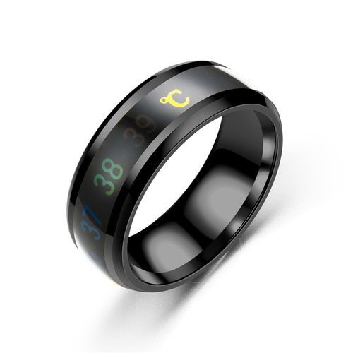 Temperature Ring Fashion Smart Stainless Steel Classic Wedding Couple Modern