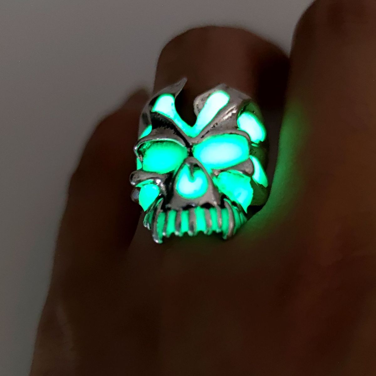 Luminous Halloween Skull Ring Glow In Dark