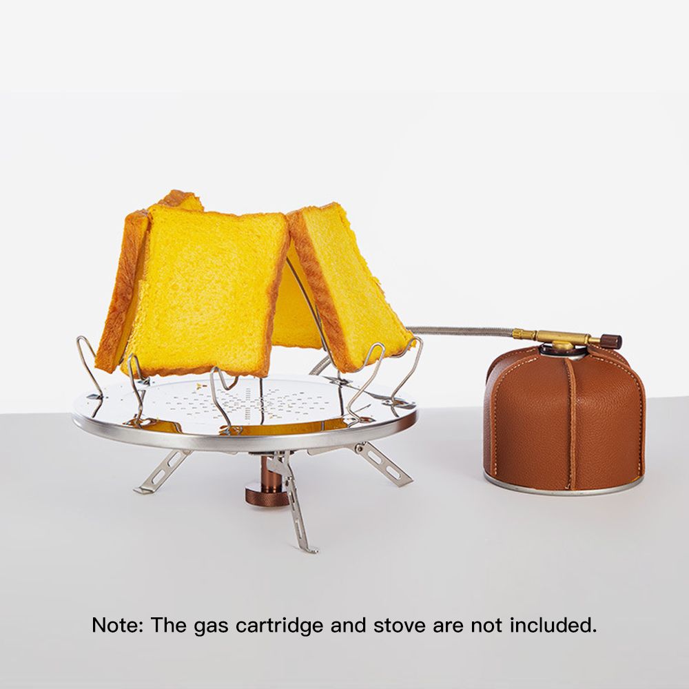 Folding Camping Stove Toaster Stainless Steel 4 Slice Bread