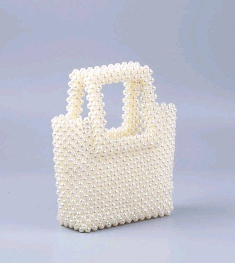 Mini Faux Pearl Beaded Bag