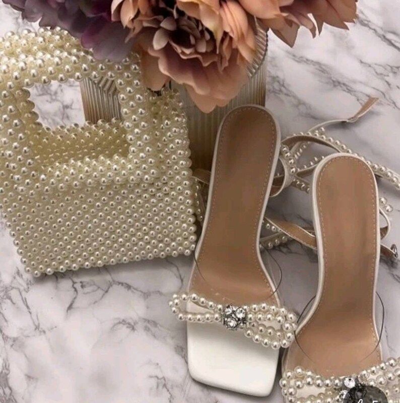 Mini Faux Pearl Beaded Bag