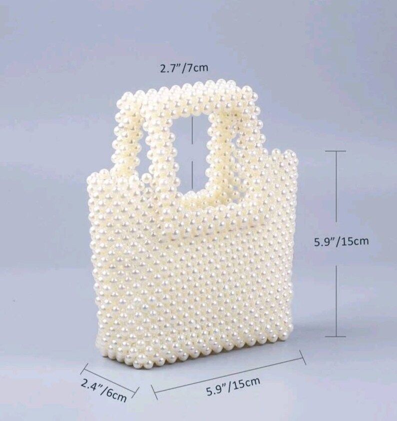 Mini Faux Pearl Beaded Bag