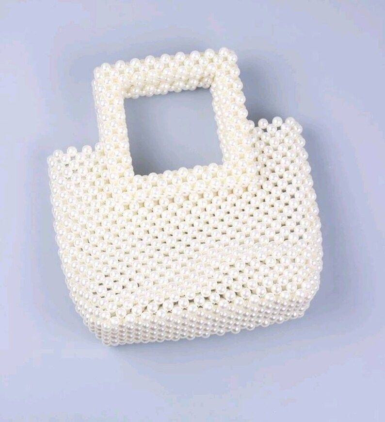 Mini Faux Pearl Beaded Bag