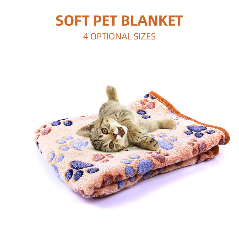 Cute Dog Bed Mats Blanket Soft Foot Print Warm Dog Sleeping