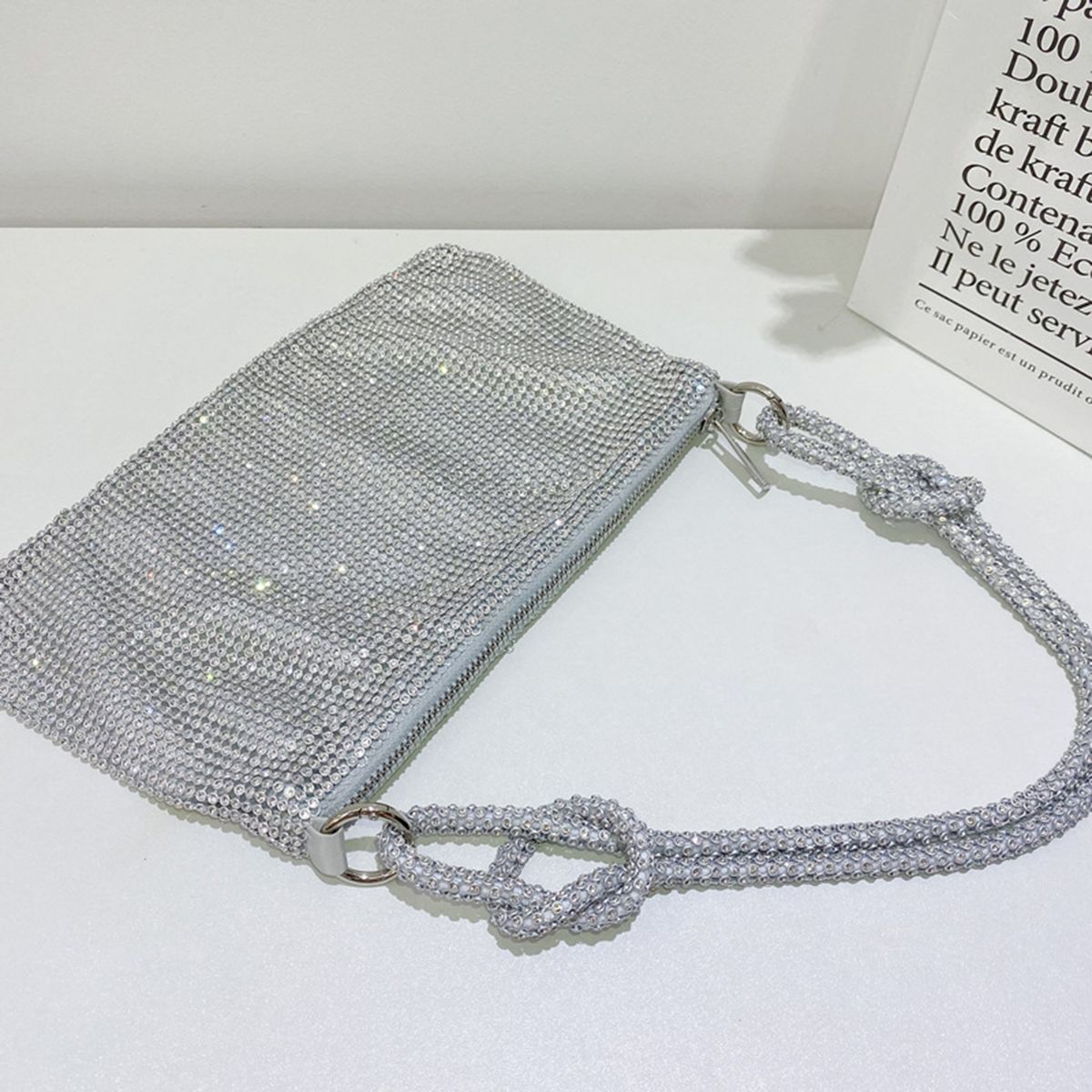 Diamonds Full Knotted Rhinestones Handmade Underarm Party