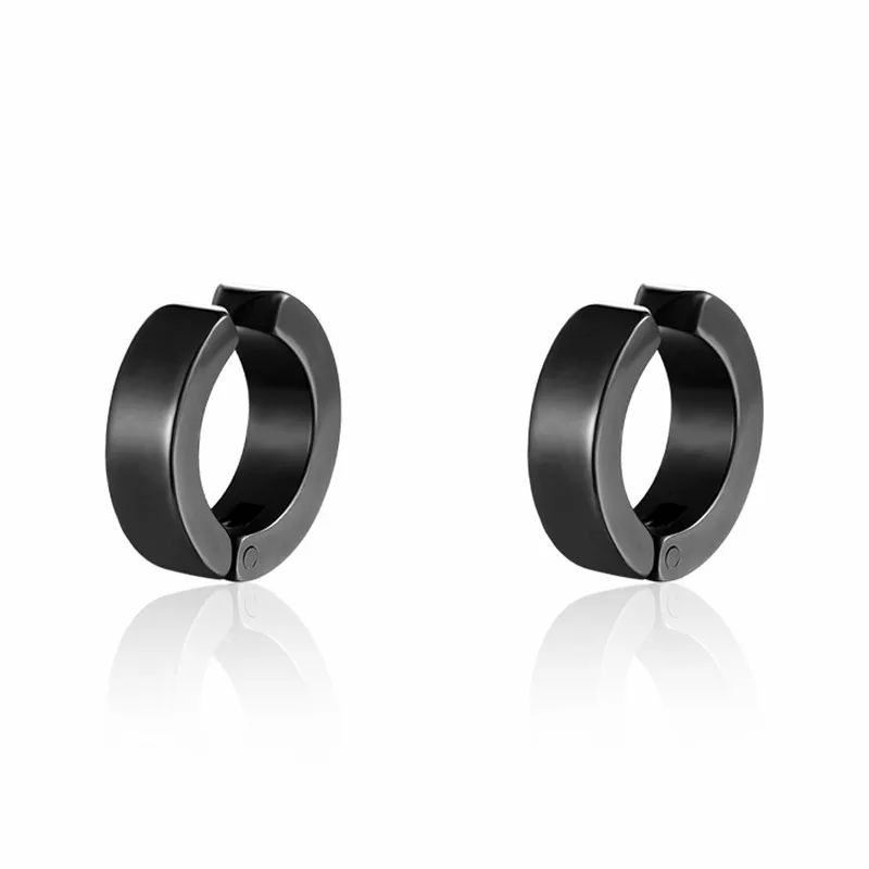 6 Pcs Classy Silver Gold Black Unisex Magnetic Shape Ear Clip Stainless Steel Men Women Non Piercing Earring Fashion Jewelry Punk Rock Style Mens Earrings