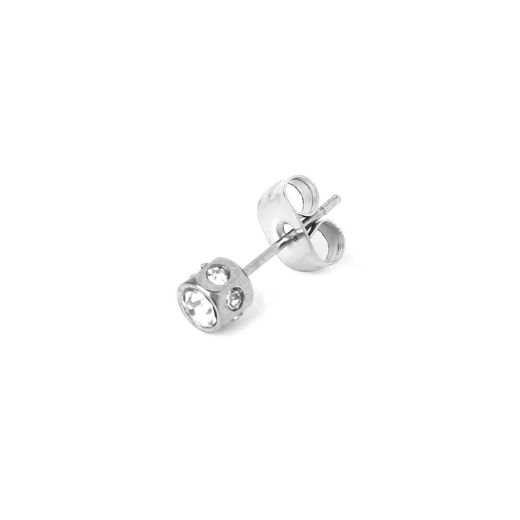 Cool Mens Earring Ear Stud Stainless Steel Butterfly Stopper Back