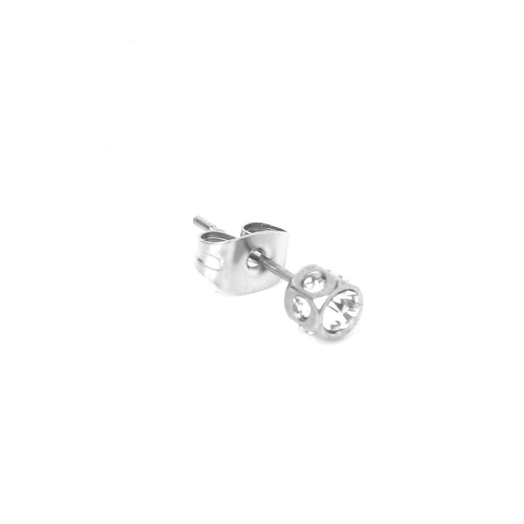 Cool Mens Earring Ear Stud Stainless Steel Butterfly Stopper Back