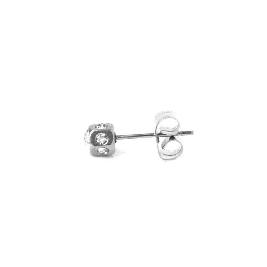 Cool Mens Earring Ear Stud Stainless Steel Butterfly Stopper Back