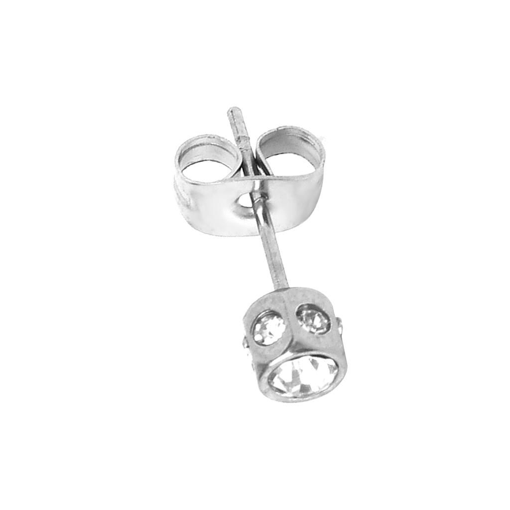 Cool Mens Earring Ear Stud Stainless Steel Butterfly Stopper Back