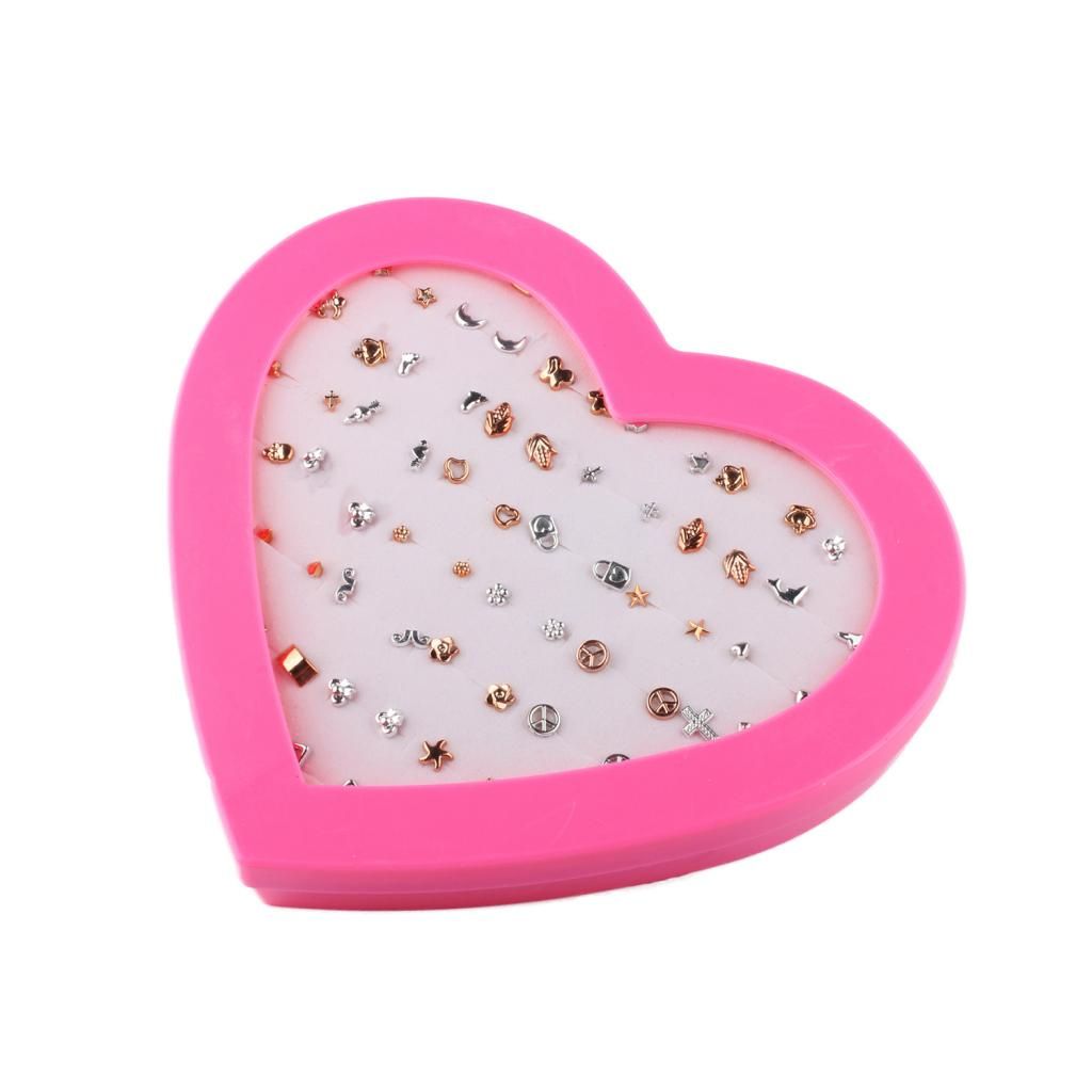 36Pairs Earrings Mini Alloy Plant Shaped Studs Earrings