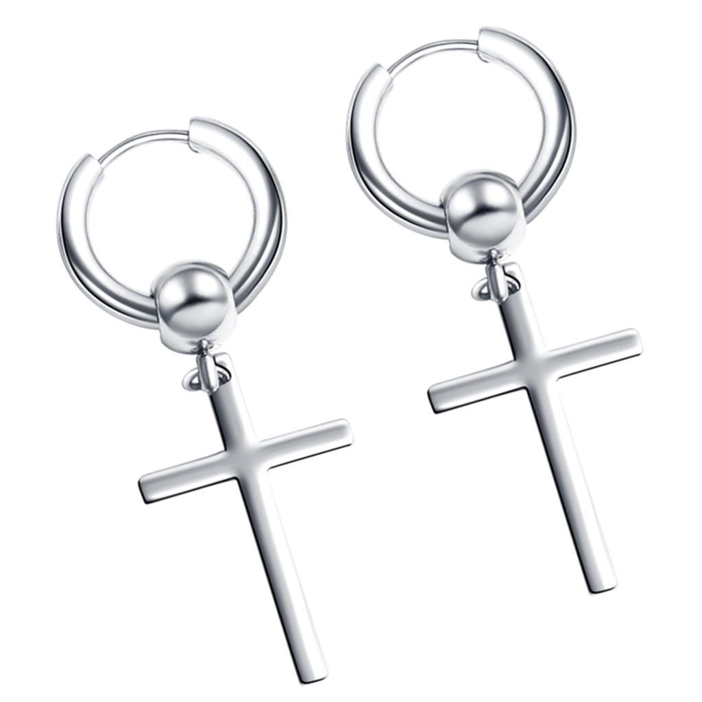 1 Pair Fashion Dangle Hoop Earring For Men Women Religious