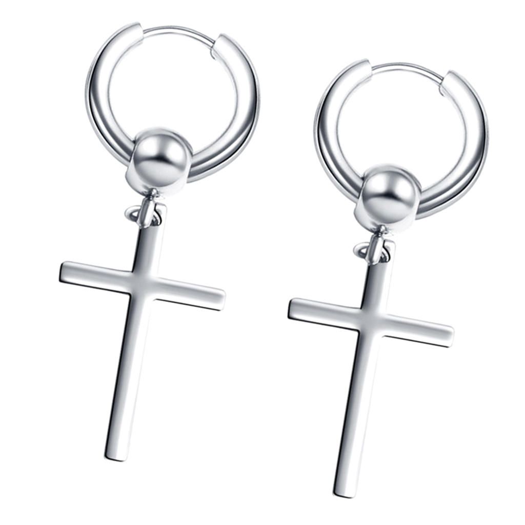 1 Pair Fashion Dangle Hoop Earring For Men Women Religious