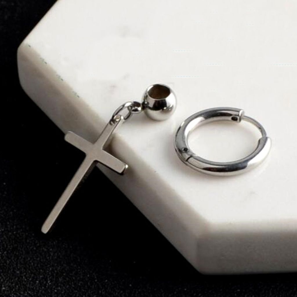 1 Pair Fashion Dangle Hoop Earring For Men Women Religious