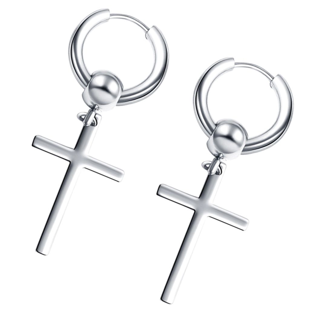 1 Pair Fashion Dangle Hoop Earring For Men Women Religious