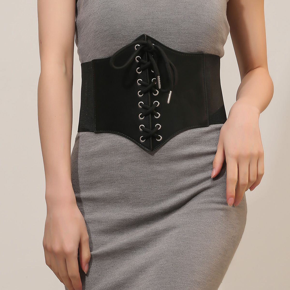 LEATHER CORSET WAIST BELT FASHION BUSTIER SLIMMING BELT