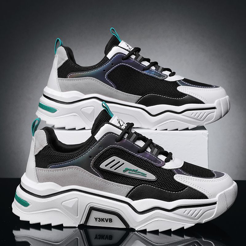 2022 Mens Casual Sci-Fi Warrior Shoes Running Sneakers - Black/Green
