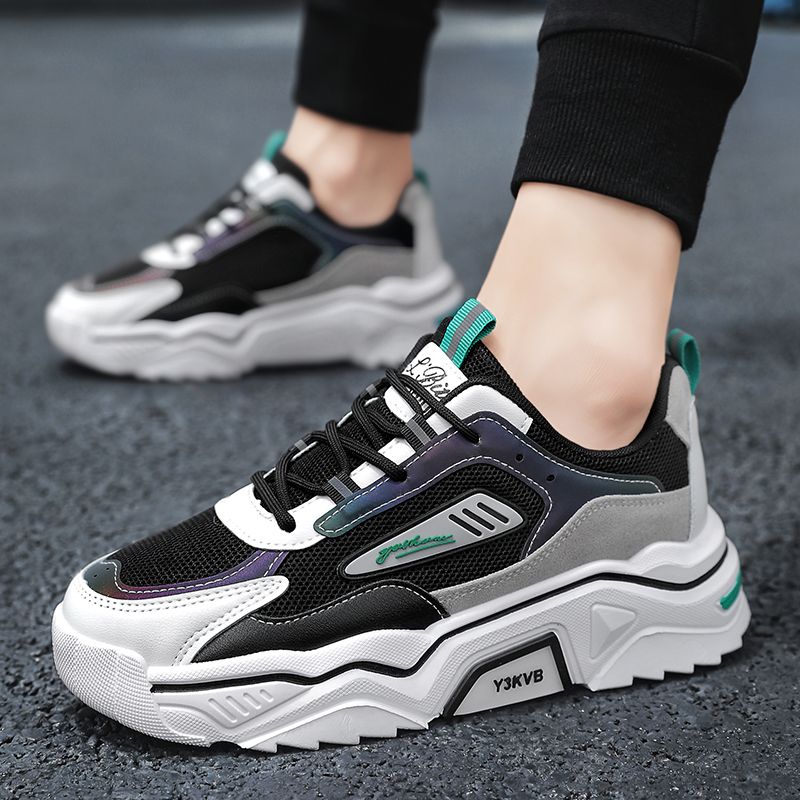 2022 Mens Casual Sci-Fi Warrior Shoes Running Sneakers - Black/Green