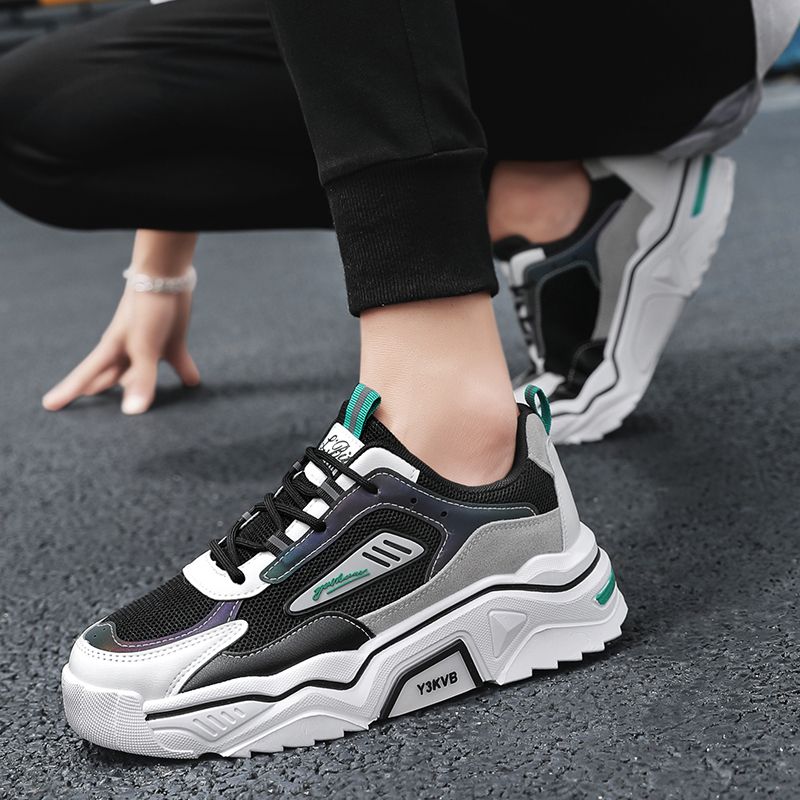 2022 Mens Casual Sci-Fi Warrior Shoes Running Sneakers - Black/Green