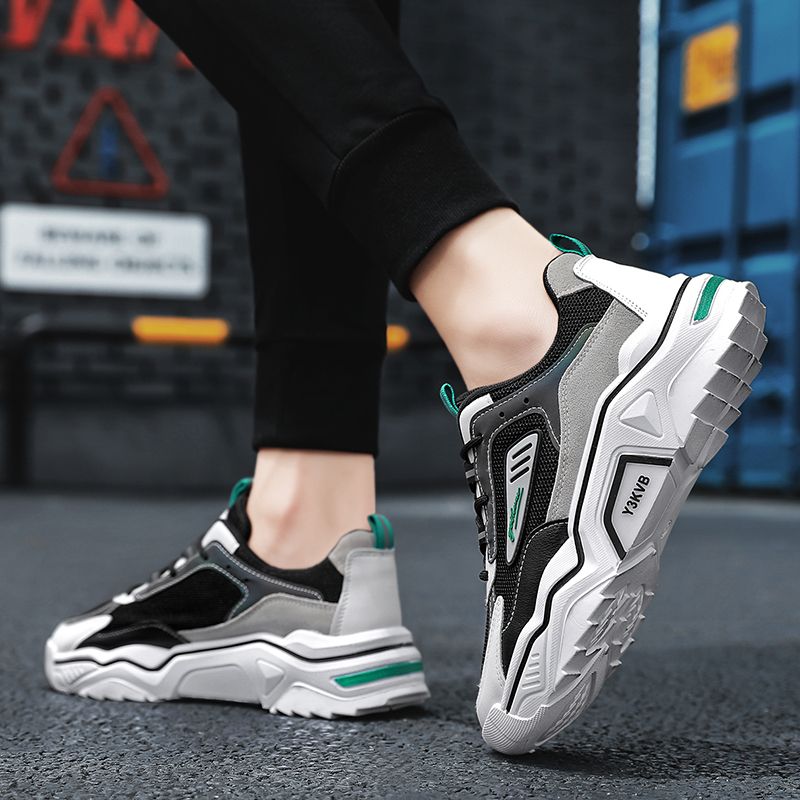 2022 Mens Casual Sci-Fi Warrior Shoes Running Sneakers - Black/Green