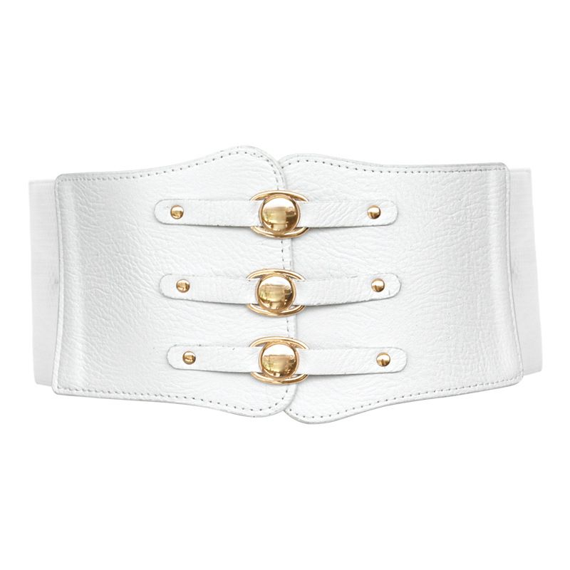 Ladies Elastic Black Ultra-wide Waist Dress  Elastic Belt GM206