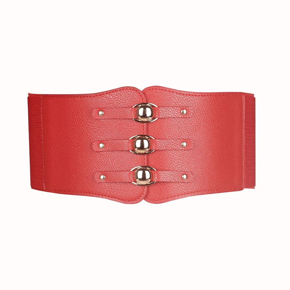 New Wide Belt Women's Water Beads  Coat Elastic Belt  GM307