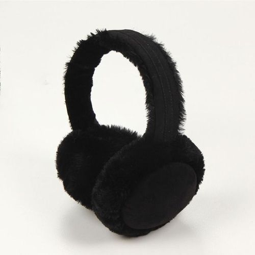 Winter Warm Plush Ear Muff Soft Headphone Style Ear_cap Foldable Earflap Ladies Outdoor Skiing Anti_Windshield Ear Warmer(#Type5 Black)