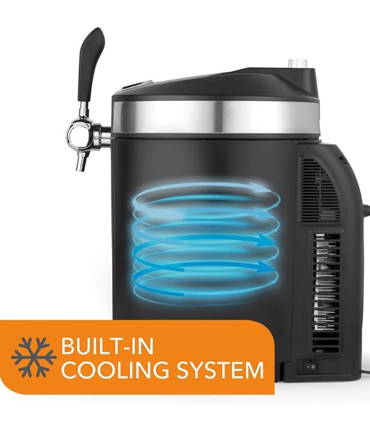 Draught Beer Dispenser With Integrated Cooling System