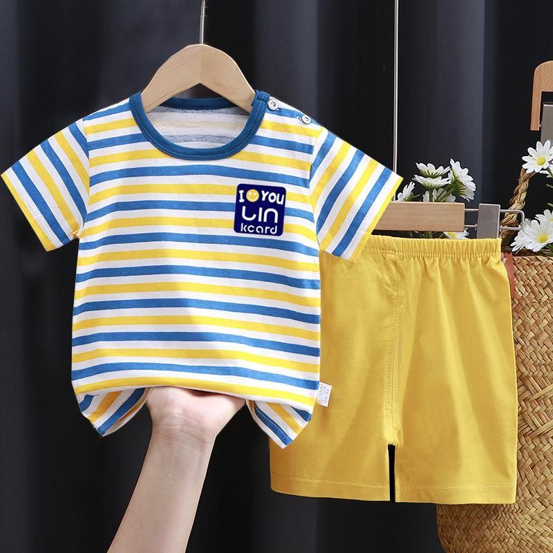 2-Piece Children'S Short-Sleeved Suit T-Shirt + Shorts K078