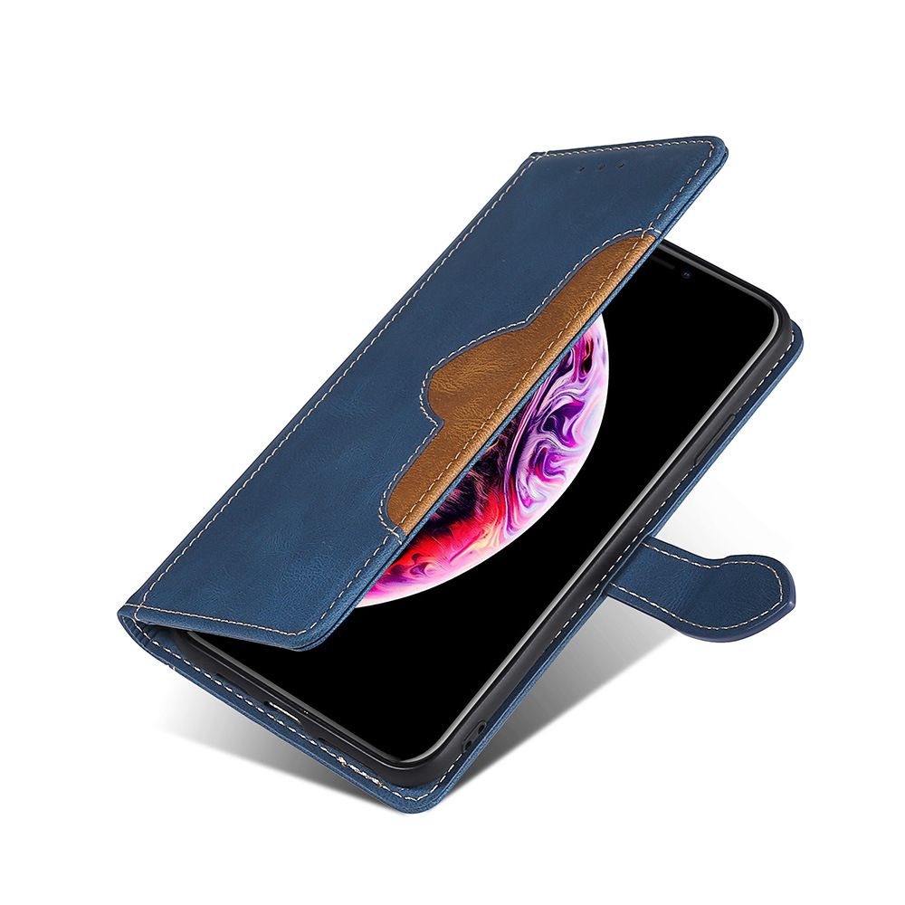 Oppo A15 Case Leather Wallet Phone Case Flip Cover - Blue