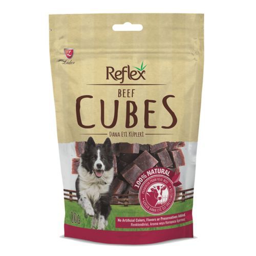 REAL BEEF CUBES 80G JERKY TREATS FOR DOG 100% NATURAL