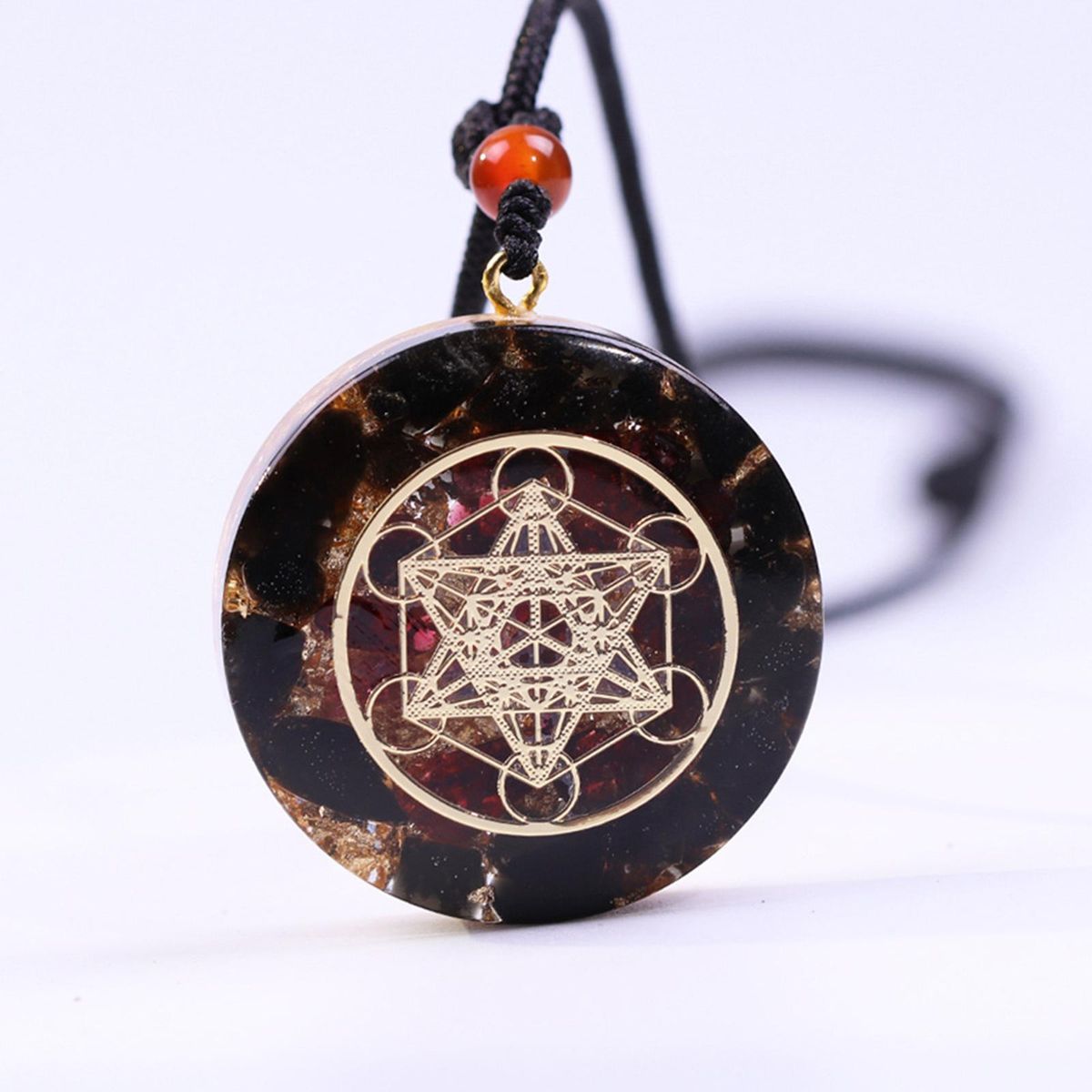 Crystal Stone Pendant Necklace, Energy Crystal Spiritual Jewelry, For