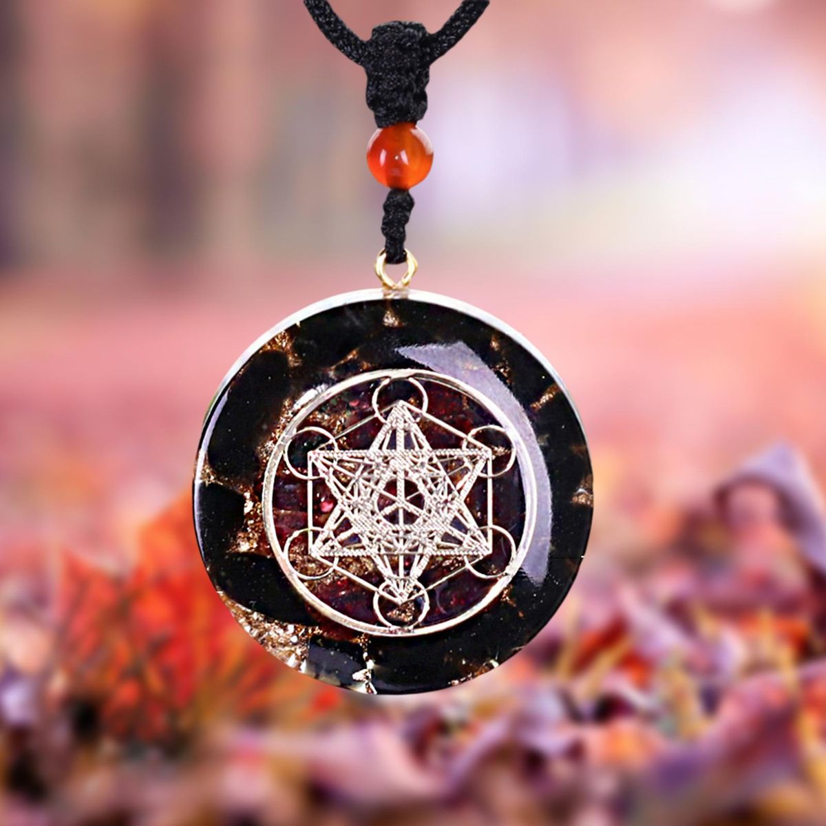 Crystal Stone Pendant Necklace, Energy Crystal Spiritual Jewelry, For