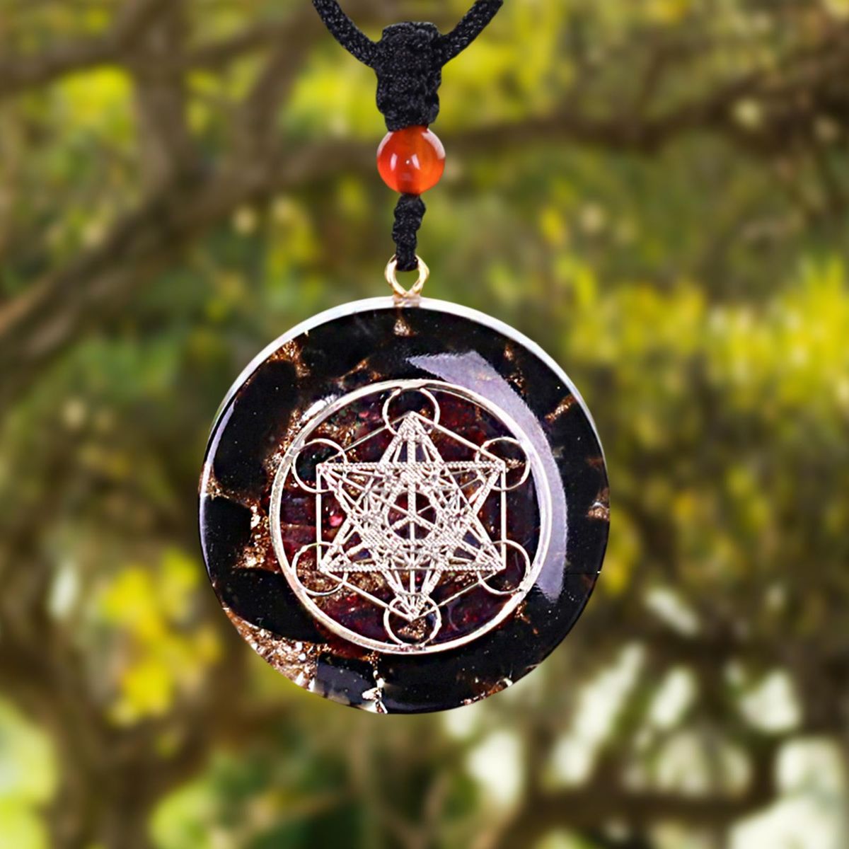 Crystal Stone Pendant Necklace, Energy Crystal Spiritual Jewelry, For